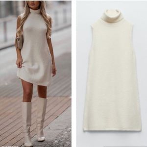 Zara | Dresses | Zara Turtle Neck Sleeveless Knit Dress Blogger Favorite |  Poshmark